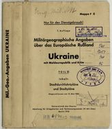Akte 900.  Militärgeographische Angaben über die Ukraine mit Moldaurepublik und Krim. 
