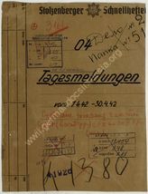Akte 454. Unterlagen des Ia der Heeresgruppe Mitte: Tages-, Zwischen- und Morgenberichte des Ia der Heeresgruppe Mitte (1.4.-30.4.1942)