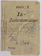 Akte 533. Unterlagen des Heeresnachrichtenführers der Heeresgruppe Mitte: Funklagemeldungen des Kommandeurs der Nachrichten-Aufklärung 2 vom 18.7.-31.8.1942 