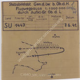 Akte 845. Unterlagen der Stabsbildabteilung des Generals der Luftwaffe beim OKH: Kartenpausen der Flugrouten von Aufklärungsflügen über dem Territorium der UdSSR – M 1:1.000.000.