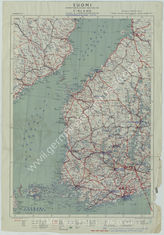 Akte 976. Karten zur Stationierung der finnischen Luftstreitkräfte und Kartenpausen mit russischsprachiger Übersetzung der finnischen Angaben – Stand 1.6.1944, M 1:1.000.000.