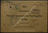 Akte 439. Nummer-Verzeichnis der Flugplätze in den südlichen Gebieten der Sowjetunion. Stand: 09.05.1942. 