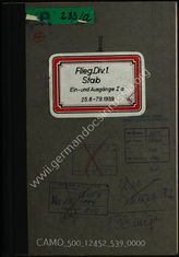 Akte 539. Ein- und ausgehende Fernschreiben des Stabes der Flieger-Division 1, Anordnungen für die Luftaufklärung. 