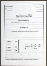 Дело 271. Переводы отдельных трофейных документов по танковым и танково-гренадерским дивизиям. 
