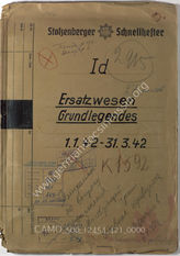Akte 421. Unterlagen des Id der Heeresgruppe Mitte: Ersatzwesen – Grundlegendes, 1.1.-31.3.1942