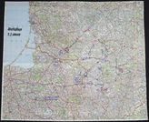 Akte 702. Karte zu einem Manöver der Wehrmacht (AOK 1) im Raum Ostpreußen / Königsberg (Abschlusslage 3.7.1938) – Stand 3.7.1938, M 1:300.000. 