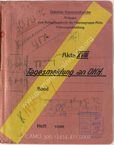 Akte 471. Anlagen zum KTB der Heeresgruppe Mitte – Führungsabteilung – Akte XVIII: Tagesmeldungen an OKH, 1.8.-24.9.1942  