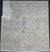 Akte 699. Karte zu einem Manöver der Wehrmacht (AOK 1) im Raum Ostpreußen / Königsberg (Ausgangslage 1.7.1938 und Absichten von „Blau“ und „Rot“) – Stand 1./2.7.1938, M 1:300.000. 