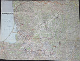 Akte 700. Karte zu einem Manöver der Wehrmacht (AOK 1) im Raum Ostpreußen / Königsberg (Abschlusslage 2.7.1938) – Stand 2.7.1938, M 1:300.000. 
