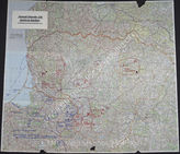 Akte 706. Karte zu einem Manöver der Wehrmacht (AOK 1) im Raum Ostpreußen / Königsberg (Absichten der Führer beider Seiten) – Stand 2.7.1938, M 1:300.000.