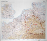 Akte 724. Unterlagen der Ia-Abteilung des Gruppenkommandos 1: Karte zur Führerreise 1938 des Gruppenkommandos 1, M 1:1.000.000.