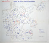 Akte 735. Unterlagen der Ia-Abteilung des Gruppenkommandos 1: Karte der Unterkünfte der Stäbe und Truppen des Heeres 1937/38, M 1:1.000.000.