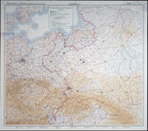 Akte 752. Unterlagen der OKH-Abteilung Fremde Heere Ost: Übersichtskarte zu den polnischen Befestigungsanlagen – Stand 1.8.1939, M 1:1.000.000.