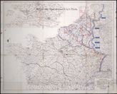 Akte 779. Unterlagen der Ia-Abteilung des Generalkommandos des V. Armeekorps: Karte zum Ablauf der Operationen im Westfeldzug – Stand 10.5.-25.6.1940, M 1:1.000.000.