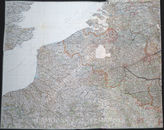 Akte 797.  Unterlagen der Ia-Abteilung der Heeresgruppe B: Karte zur Lage an der Westfront im Bereich der Heeresgruppe B– Stand 28.10.1939, M 1:300.000. 