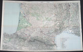 Akte 809. Unterlagen der Ia-Abteilung des AOK 7: Karte zum Unternehmen „Attila“ (Besetzung Südfrankreich) mit eingetragenen Standorten der französischen Streitkräfte und Rüstungsindustrie...