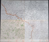 Akte 812.  Unterlagen der Ia-Abteilung des AOK 4: Karte der sowjetischen Grenzbefestigungen und Stellungen im Raum Brest-Litowsk – M 1:100.000. 