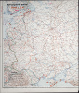 Akte 814. Unterlagen der Ic/AO-Abteilung der Führungsabteilung der Heeresgruppe B: Befestigungskarte Russland – Stand 1.1.1941, M 1:2.500.000. 
