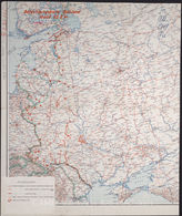 Akte 820. Unterlagen der Ic/AO-Abteilung der Führungsabteilung der Heeresgruppe B: Befestigungskarte Russland – Stand 22.2.1941, M 1:2.500.000. 