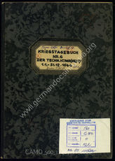 Akte 11. Unterlagen der Technischen Kompanie (Hochbau) 17 (untersteht Befehlshaber im Sicherungsgebiet Alpenvorland): KTB Nr. 6, 1.1.-31.12.1944, einschließlich Kriegsrangliste der Kompanie