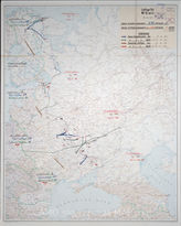 Akte 26. Luftlage Ost am 5-6.04.1943: eigene und feindliche Einsätze. Karte. 