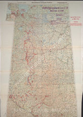Akte 865.  Unterlagen der OKH-Abteilung Fremde Heere Ost: Karte zur militärischen Lage der Roten Armee – Stand 16.9.1941, M 1:1.000.000. 