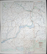 Akte 867. Unterlagen der Stabsbildabteilung des Generals der Luftwaffe beim OKH: Karte der befestigten Zone Krementschug-Borowitschi – Stand 20.9.1941, M 1:300.000.