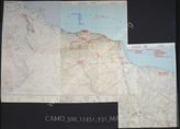 Akte 931. Unterlagen der OKH-Abteilung Fremde Heere West: Karte zur Dislokation britischer und anderer alliierter Einheiten sowie von Wehrmachtstruppen in Libyen – Stand 23.1.1943, M 1:500.000. 
