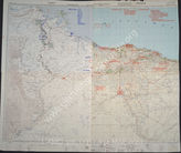 Akte 934. Unterlagen der OKH-Abteilung Fremde Heere West: Karte zur Dislokation britischer und anderer alliierter Einheiten sowie von Wehrmachtstruppen in Libyen – Stand 27.1.1943, M 1:500.000. 