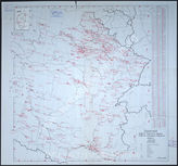 Дело 282.  Карта целей для бомбардировок территории Франции: группа целей 10: авиабазы, аэродромы; группа целей 20: центры авиапроизводства, парки самолетов. Материалы командования 3-го воздушного флота.