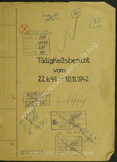 Akte 265. Unterlagen der Ic-Abteilung der 35. Infanteriedivision: Tätigkeitsberichte der Ic-Abteilung, 22.6.1941-10.11.1942 u.a. 
