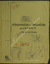Akte 642. Unterlagen der Ia-Abteilung der 132. Infanteriedivision: Kriegsrang- und Verlustliste zum KTB Nr. 11 der 132. Infanteriedivision, 16.10.-31.12.1944. 
