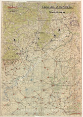Akte 588. Unterlagen der Führungsabteilung des AOK 6: Lagekarte der Armeegruppe Wöhler, Stand 24.11.1944.