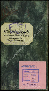 Akte 91. Unterlagen der Ia-Abteilung der Panzerabteilung 2107 (später umbenannt in Panzerabteilung 5) der Panzerbrigade 107: KTB Nr. 1 der Panzerabteilung 2107, 30.7.1944-25.1.1945, einschließlich Anlagen u.a.
