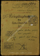 Akte 97. Unterlagen der Ia-Abteilung des Reserve-Grenadierbataillons 311 des Reserve-Grenadierregiments 217: KTB Nr. 1 des Reserve-Grenadierbataillon 311, 15.4.-2.8.1943, einschließlich Stärkemeldungen.