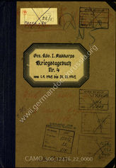 Akte 22. Unterlagen der Ia-Abteilung des Generalkommandos des I. Flakkorps: KTB Nr. 4 des Generalkommandos des I. Flakkorps, 1.9.-31.10.1942.
