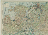 Дело 845: Документы отдела IIIb оперативного управления Генерального штаба при ОКХ: карта «Положение на Востоке» - Карта, показывающая положение войск вермахта на германо-советском фронте, включая положение частей Красной Армии, по состоянию на 15.10.1943