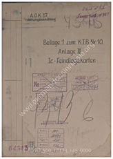 Akte 145.  Unterlagen der Ia-Abteilung des AOK 17: Beilage 1 zum KTB Nr. 10 – Anlage III des AOK 17: Ic-Feindlagekarten – 8.4.-9.5.1944. 