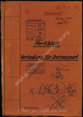 Akte 406: Unterlagen der Ia-Abteilung des AOK 9: Merkblatt „Verladung für Seetransport“, einschließlich Anlagen