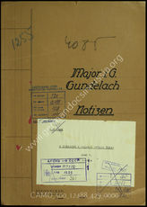 Akte 429: Unterlagen der Ia-Abteilung des AOK 9 (Handakten Major i.G. Kurt Gundelach): Akte Notizen – Denkschrift zum Heimatstab für „Seelöwe“