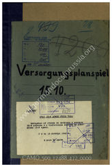 Akte 472: Unterlagen des Oberquartiermeisters des AOK 15: Bericht über eine Verladeübung der 30. Infanteriedivision, Zeittafel und Material zu einem Versorgungsplanspiel für „Seelöwe“ u.a.