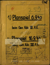 Akte 770: Unterlagen der Ia-Abteilung des Generalkommandos des VII. Armeekorps: Material zu zwei Planspielen des Korps vom 6. bzw. 16.9.1940 zu „Seelöwe“