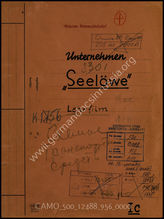 Akte 956: Unterlagen der Ic/AO-Abteilung des AOK 16: Material und Schriftwechsel zur Herstellung eines Lehrfilms für „Seelöwe“