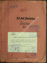 Akte 1491: Unterlagen der IVa-Abteilung der 35. Infanteriedivision: Weisung zur Gliederung der Division für „Seelöwe“, Angaben zu den britischen Streitkräften und zur englischen Küstenverteidigung u.a.    