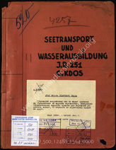 Akte 1564: Unterlagen der Ia-Abteilung des Infanterieregiments 251: Auszüge aus der Seetransportvorschrift der Wehrmacht, Merkblätter des Versuchsstabes R u.a. 