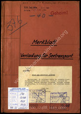 Akte 1669: Unterlagen der Ia-Abteilung der 320. Infanteriedivision: Merkblatt für den Seetransport, einschließlich entsprechender Anlagen 