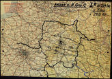 Akte 2217: Unterlagen der Ia-Abteilung der Heeresgruppe C: Karte zur Heranführung des XXIX. Armeekorps in den Raum Reims (Anlage zu GKdos. Nr. 294/40) 