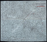 Akte 18: Unterlagen der Ia-Abteilung des Kommandanten des Festungsabschnitts Niederschlesien: Karte zum Ausbau der Verteidigungsstellungen um Breslau, M 1:100.000