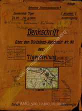 Akte 10: Unterlagen der Ia-Abteilung des Höheren Pionierführers z.b.V. 9: Denkschrift über den Ausbau des Divisionsabschnitts Nr. 33 der Tiger-Stellung (Raum Brjansk)