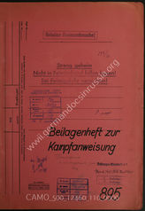 Akte 110: Unterlagen der Ia-Abteilung des Festungs-Pionierstabes 1: Beilagenheft zur Kampfanweisung für das Panzerwerk 895